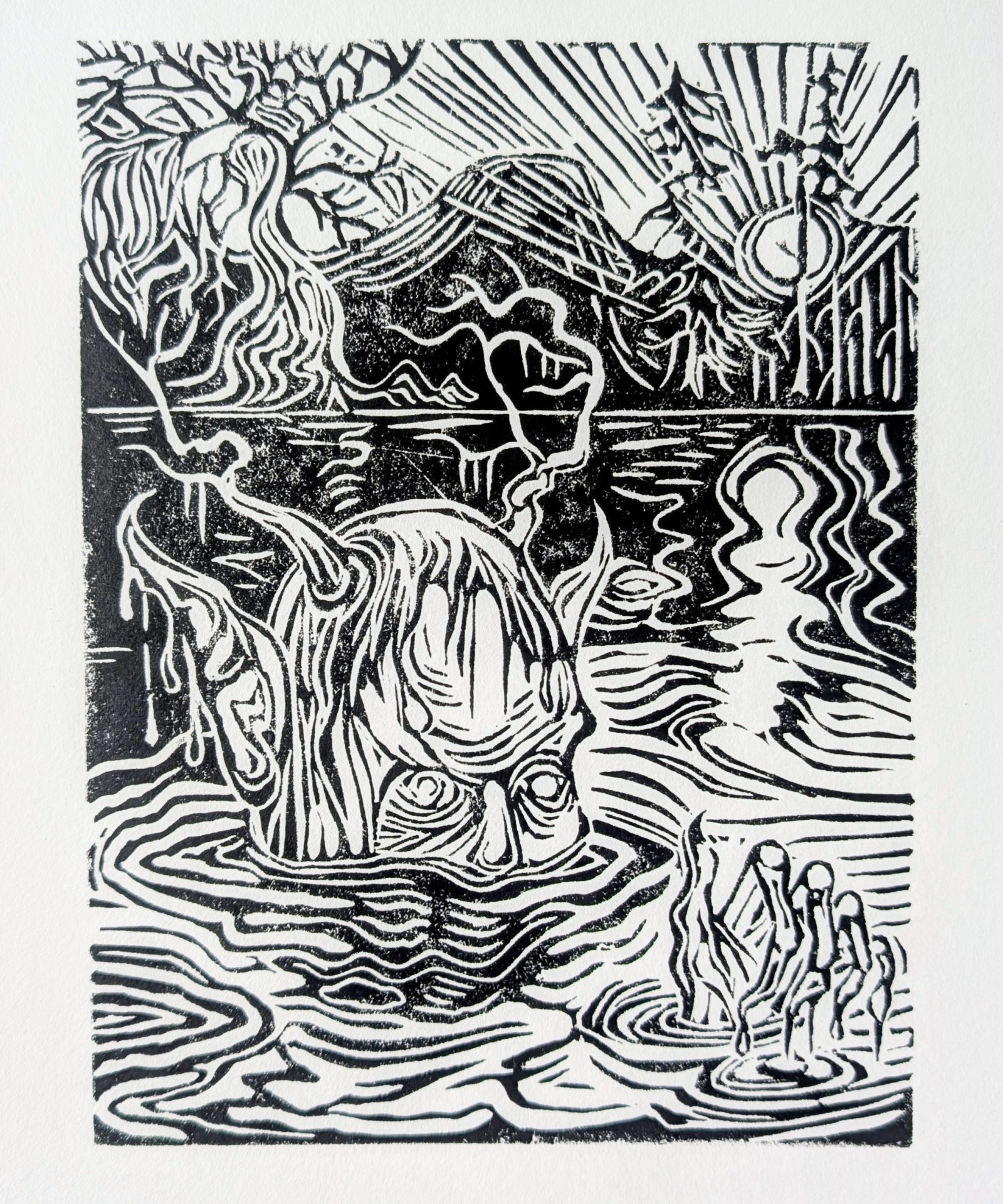 linography print "näkki"